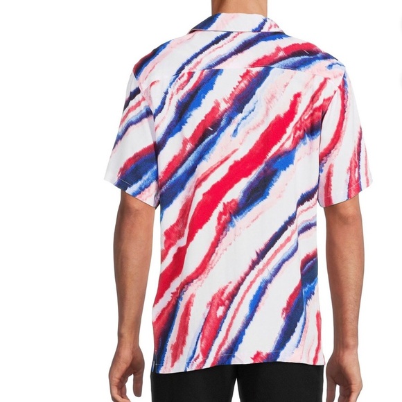 Men’s‎ lightweight Resort breezy vacation patriotic Americana button down shirt - Picture 5 of 5